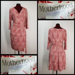 motherhood maternity woman wrap dress size large